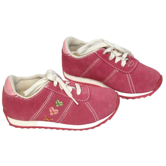 2006 Gymboree Mix N Match Suede Sneakers Shoes sz 12 Heart Argyle Tennis BTS Fal - Picture 3 of 10